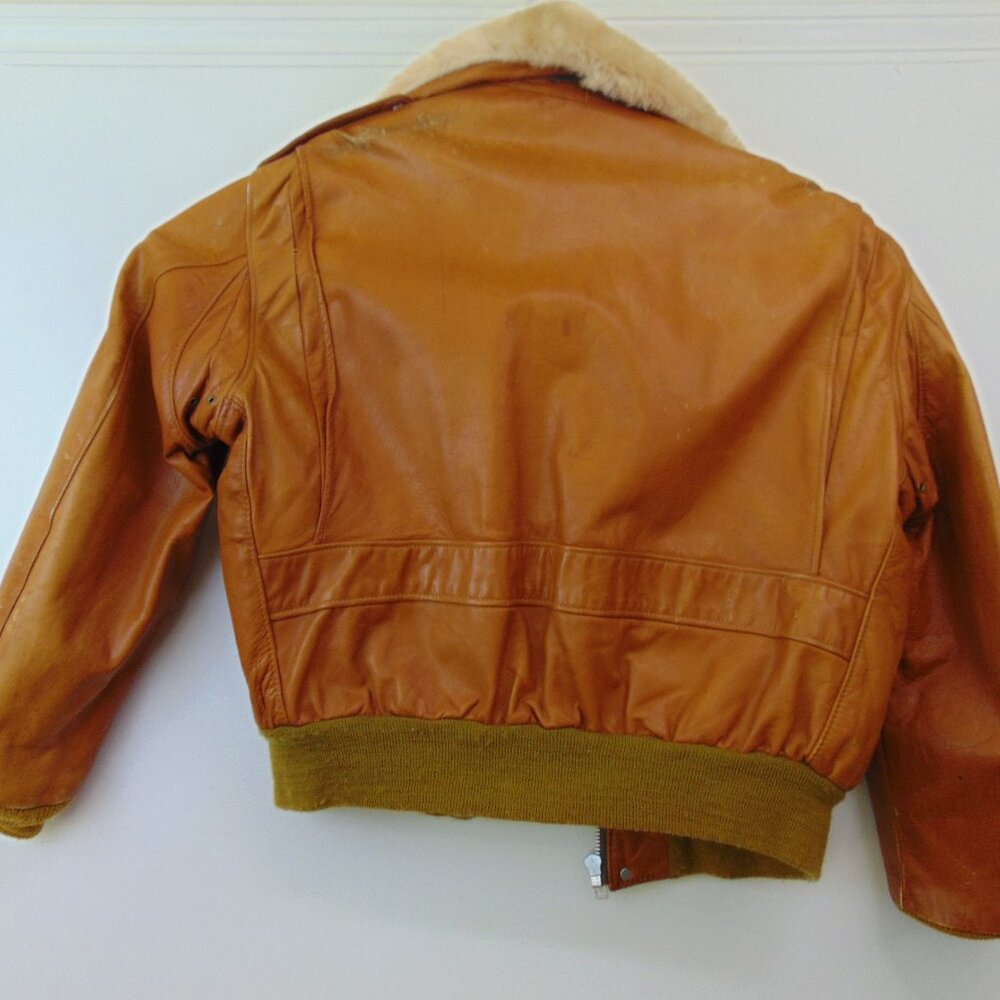 Schott Mens A-2 VTG Bomber Jacket Leather Cognac Brown Size 48 XL / XXL - Picture 11 of 11